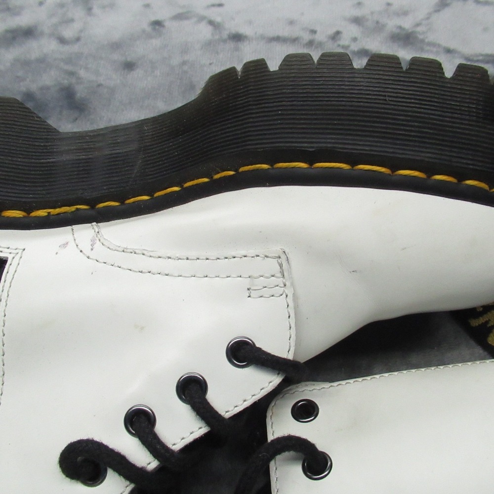 Dr Martens Unisex 8W 7M Jadon Boots White Leather Platform Chunky Combat READ - Picture 8 of 16